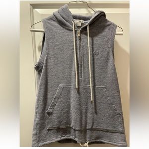 Lacoste hooded vest Sweatshirt women light blue Small 36